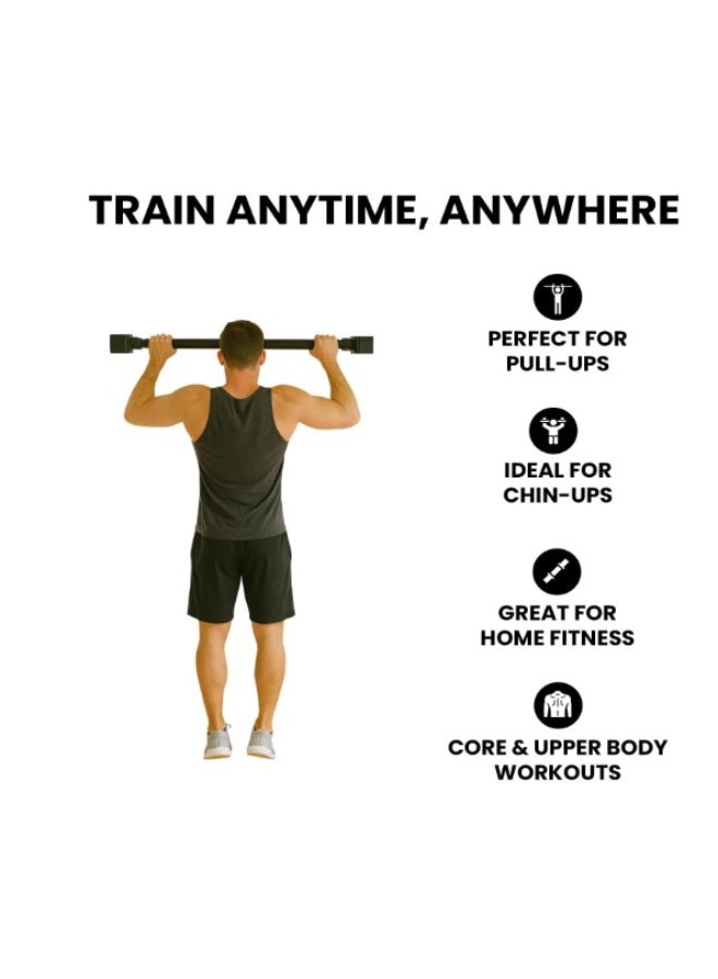 جوت  عقلة رياضية للباب من G.O.A.T | فولاذ | مانعة للانزلاق | تتحمل وزن أقصى 120 كجم | متينة | أسود - Image 4