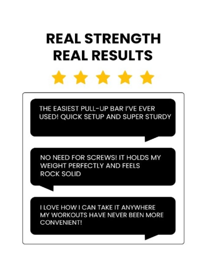 جوت  عقلة رياضية للباب من G.O.A.T | فولاذ | مانعة للانزلاق | تتحمل وزن أقصى 120 كجم | متينة | أسود - Image 5