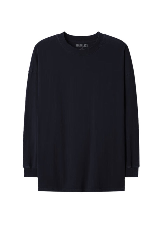 Markless Men's Autumn Winter Cotton Sweatshirt Sy Texture Casual Jacket Wyb3422m Navy Blue XL - Image 4