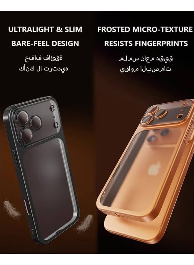 iPhone 17 Pro Max Case, Frosted Electroplated PC, Drop-Proof & Full Camera Lens Protection, Ultra-slim, Silver - Image 5