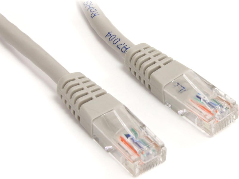 ستار تك كابل توصيل كات 5 إي بطول 100 قدم من .com مع موصلات RJ45 مصبوبة - رمادي - كابل توصيل إيثرنت كات 5 إي - كابل توصيل كات 5 إي UTP بطول 100 قدم (M45PATCH100G) - Image 1