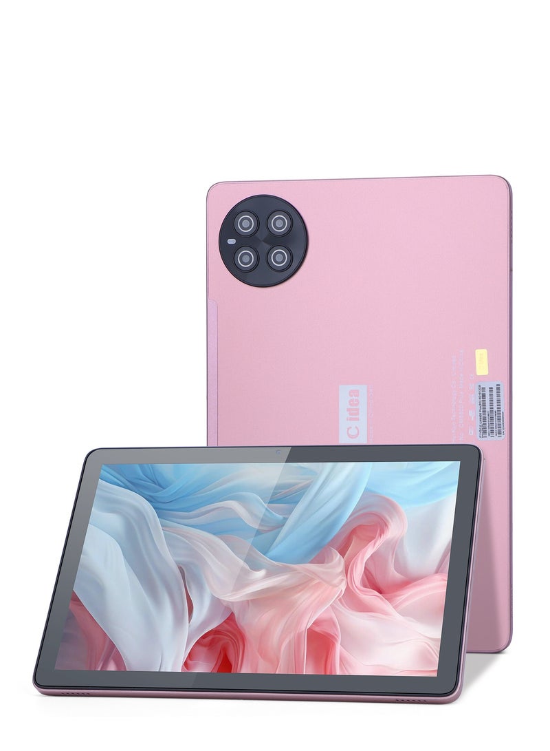 C idea 10.1-Inches Tablet, Android Tab, 5G Tablet Dual SIM 8GB RAM 1TB, 10000mAh Battery With Bluetooth Keyboard, Mouse And Speaker CM8800plus - Pink - Image 1