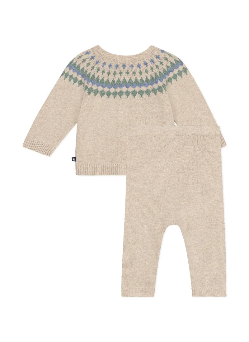 Petit Bateau Babies' 2-piece knitwear set