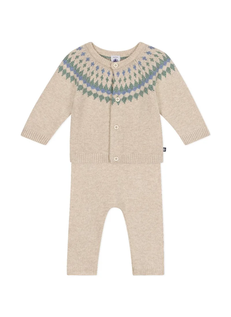 Petit Bateau Babies' 2-piece knitwear set