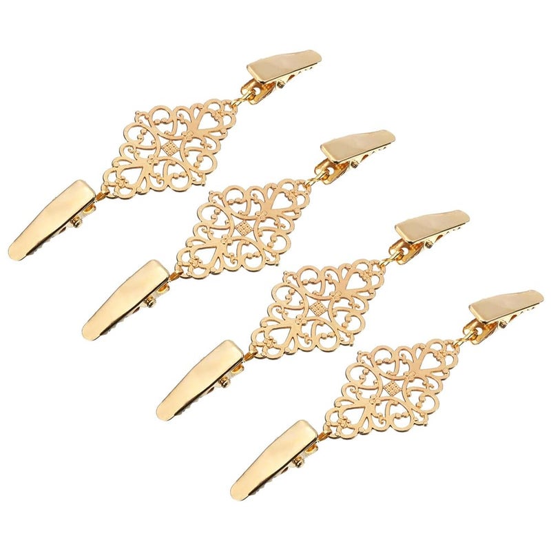 Luckam Vintage Sweater Shawl Clips, Retro Cardigan Collar Clips Dress Shirt Brooch Clips Dress Brooch Clips for Women Girls Wearing - Image 1