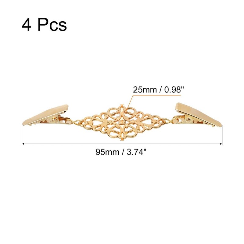 Luckam Vintage Sweater Shawl Clips, Retro Cardigan Collar Clips Dress Shirt Brooch Clips Dress Brooch Clips for Women Girls Wearing - Image 2