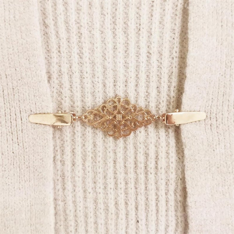 Luckam Vintage Sweater Shawl Clips, Retro Cardigan Collar Clips Dress Shirt Brooch Clips Dress Brooch Clips for Women Girls Wearing - Image 5