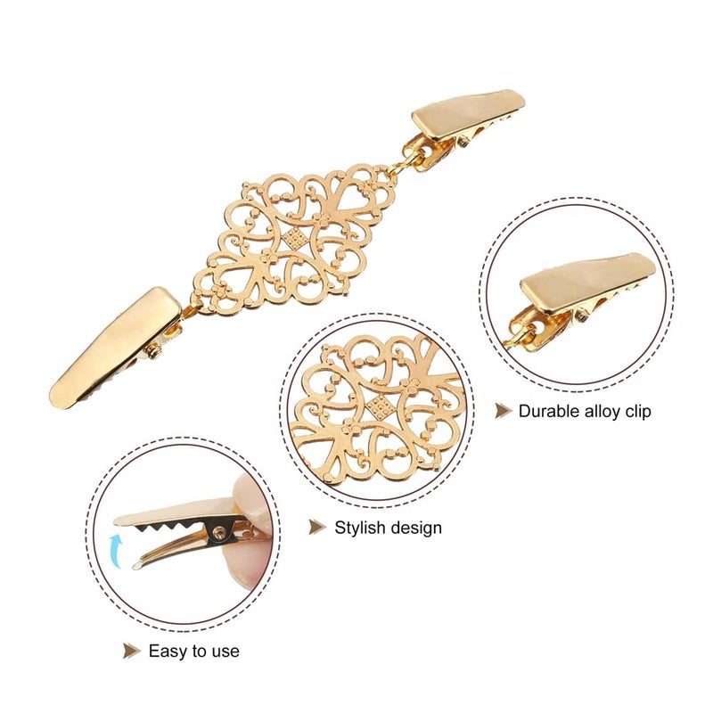 Luckam Vintage Sweater Shawl Clips, Retro Cardigan Collar Clips Dress Shirt Brooch Clips Dress Brooch Clips for Women Girls Wearing - Image 3