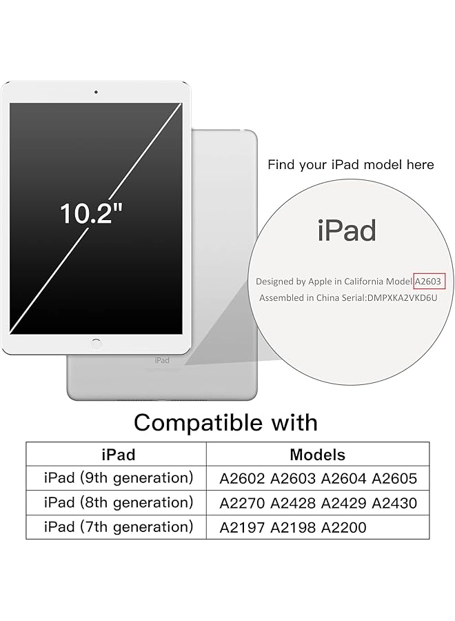 Jetech Case For Ipad 10.2-Inch 9Th 8Th 7Th Generation 2021 2020 2019 With Pencil Holder Clear Transparent Back Shell Slim Stand Shockproof Tablet Cover Auto Wake Sleep Light Purple - Image 2