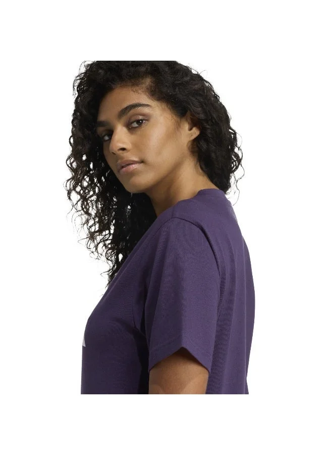 Adidas AURPLU W C Hol Met T Purple Graphic Tee (Short Sleeve) T-Shirts For Women for Women | Best Price UAE