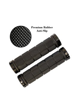 KASTWAVE Bicycle Handlebar Grips, Rubber Anti-Slip Grip Handlebar for MTB/BMX Mountain Bike Bicycle Accessories Black 2 Pack  - Image 2