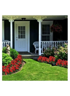 Excefore 2 Pcs Artificial Red Geranium Bush Faux Flowers Geraniums Silk Flowers Outdoor Plant Bush Red Geraniums for Floral Home Decor Indoor Garden Patio Grave Cemetary Vase Table Centerpiece  - Image 4