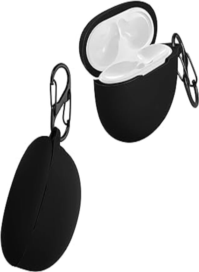 kwmobile Case Compatible with Huawei Freebuds 4i Case - Silicone Cover Holder for Earbuds - Black