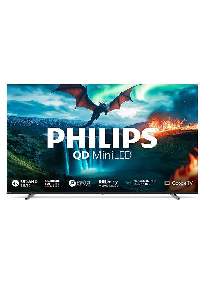 Philips 65 inch QD MiniLED 4K Google TV | 144Hz HDMI 2.1 Gaming TV with VRR & ALLM | Dolby Vision, Dolby Atmos | Premium Smart TV 65MLED800/56 black