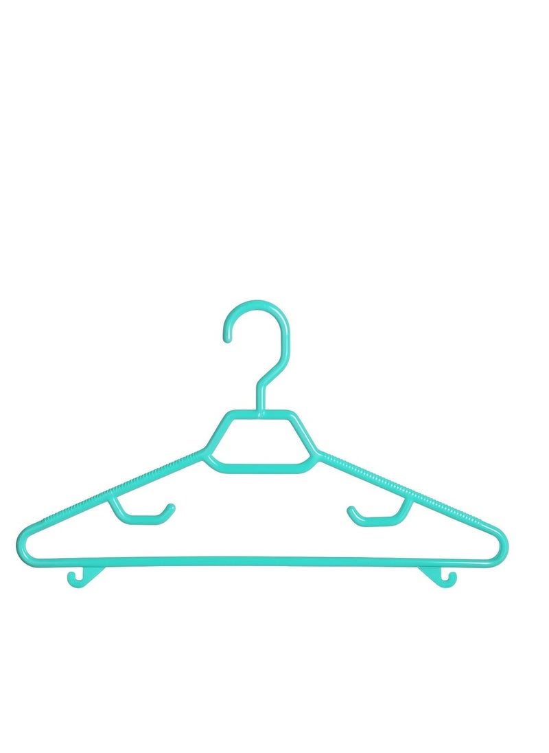 6-Piece Non-Slip Plastic Clothes Hanger Set - Multicolor - Code 680