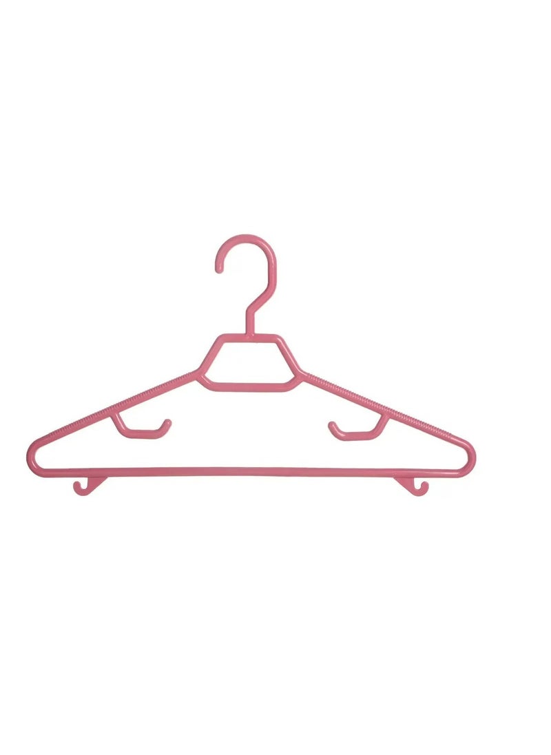 6-Piece Non-Slip Plastic Clothes Hanger Set - Multicolor - Code 680