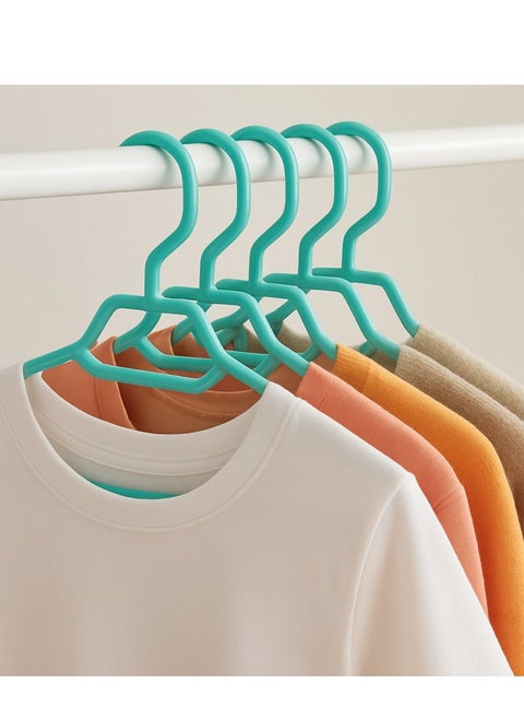 6-Piece Non-Slip Plastic Clothes Hanger Set - Multicolor - Code 680