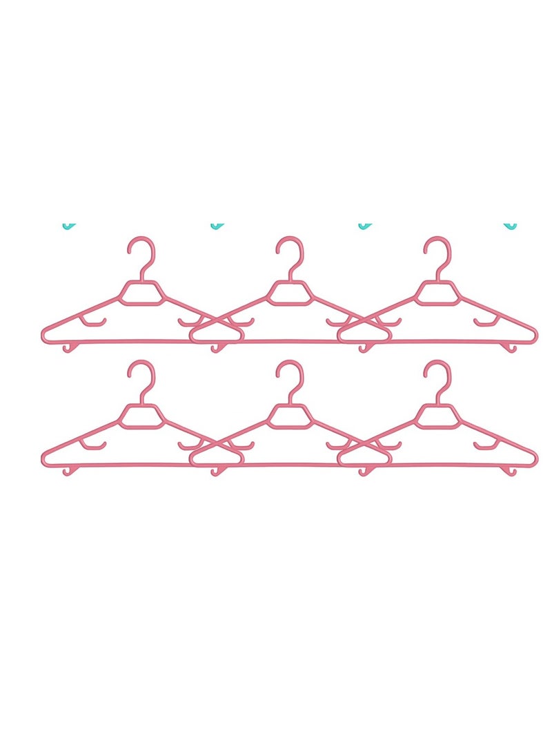فافيلا طقم شماعات ملابس من البلاستيك 6 قطع مانعة الانزلاق-متعدد الالوان- كود 680 - Image 5