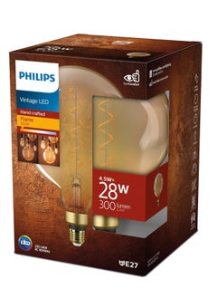 فيليبس مصباح LED كلاسيكي عملاق 28 واط طراز G200 قاعدة E27 لون ذهبي من فيليبس  - Image 1