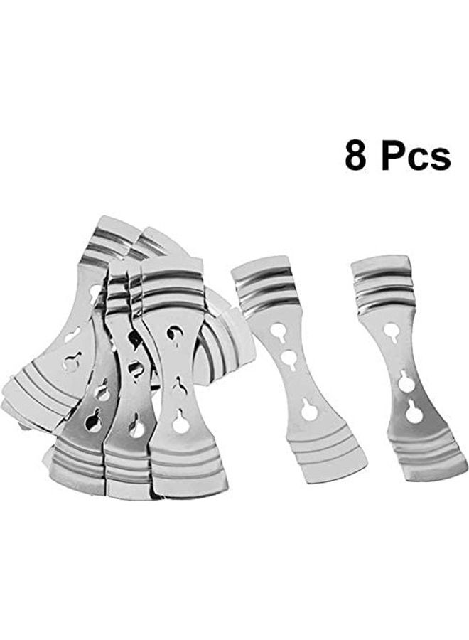 NIBEMINENT 8-Piece Candle Wick Holder Set Silver One Sizecm  - Image 1