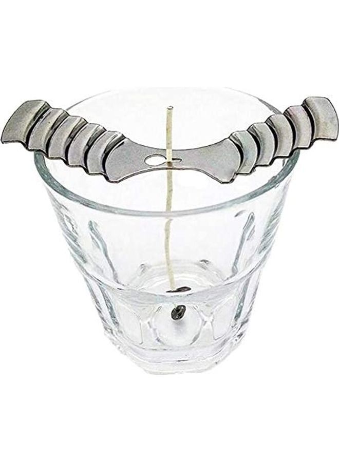 NIBEMINENT 8-Piece Candle Wick Holder Set Silver One Sizecm  - Image 2