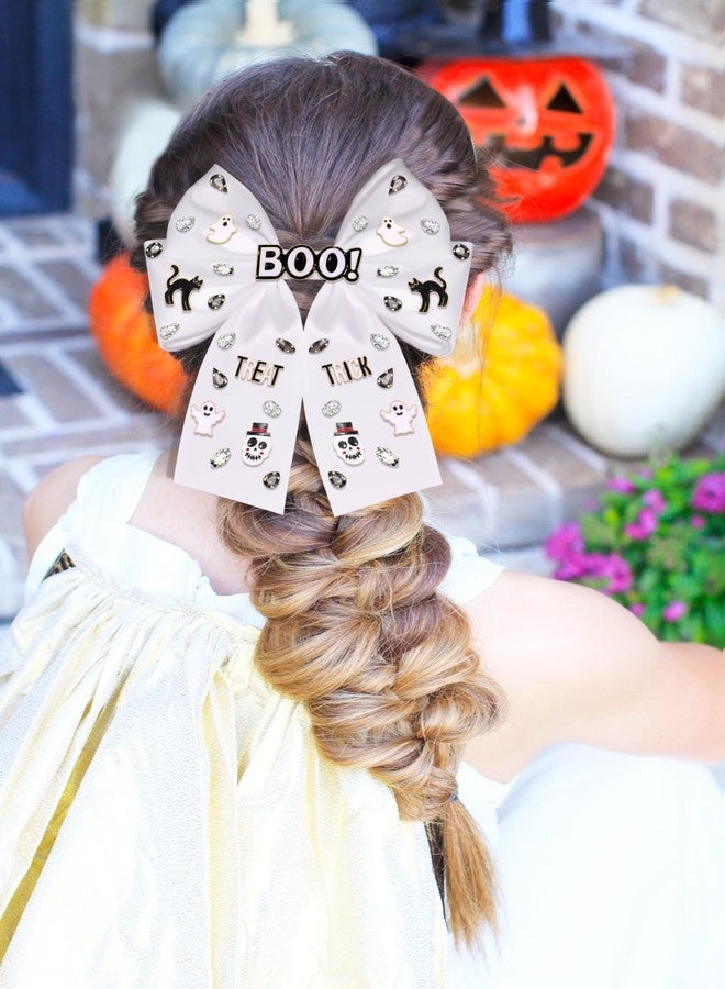 MOLOCH Halloween Hair Clips for Women Beaded Rhinestone Spooky BOO Hair Bow Clips Halloween Costume Hair Accessories Decorations Gifts - Image 5