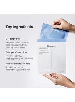 BIODANCE Hydro Cera-nol Real Deep Mask 34g, Low Molecular Hyaluronic Acid Solution, Glacier Water, Panthenol, Ceramide, Overnight Hydrogel Mask, Soothing, Moisturizing, Nourishing  - Image 2