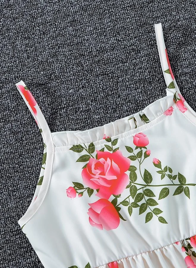 Take Two Take Two Floral Print Ruffle Hem Cami Dress and Ruffled Bolero Set