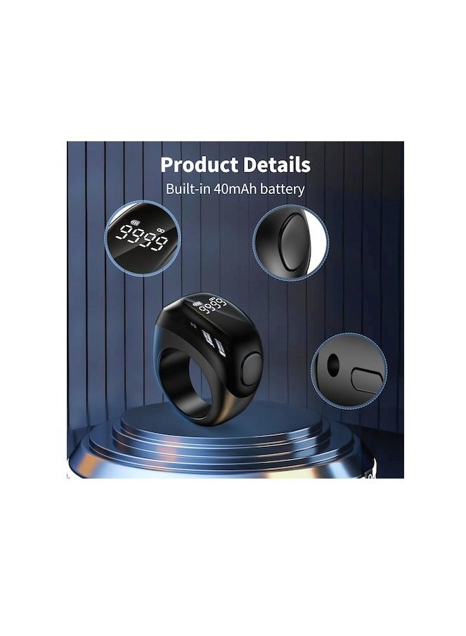 Smart Tasbih Counter Ring – Rechargeable Zikr Ring with LED Display, Vibrating Alerts for Dikr Tracking, Muslim Prayer Reminder, Waterproof, 3 Sizes (18mm, 20mm, 22mm), Bluetooth Sync with E-Zikr App - Image 5