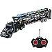 CALEST Remote Control Car Transporter Truck Includes 6 Cars 14 148 Car Transporter Semi Truck Toy Equipped with 2 Rechargeable Batteries Gifts Ideas for Boys Age 38 Year Old - Image 3