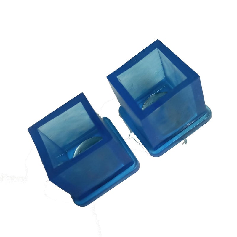 EKObee Silicon Rubber Squire Leg Protector/Leg Cap/Leg Shoes for Squire Pipe Size 24mm /1 Inch, Pack of 2 Pcs, Transparent Blue - Image 1