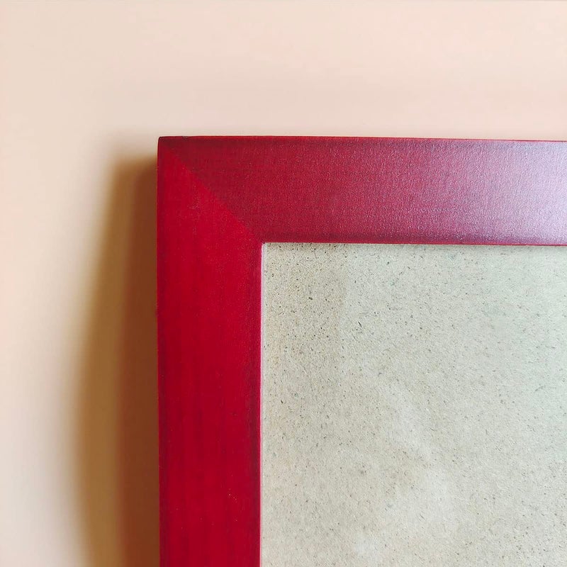 KELE MODEL 4x6 Picture Frames RED Solid Wood Frame  Plastic Panel (Film Needs to be Removed) Table or Wall.Front Window Opening 3.5x5.5 inch. - Image 3
