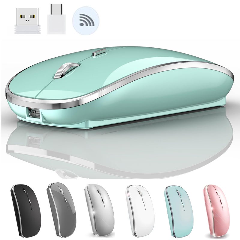 JETTA Wireless Mouse for MacBook Pro MacBook Air MacBook Laptop Mac iMac Desktop Computer Chromebook Win7/8/10/11 PC HP Dell Laptop (Blue) - Image 1