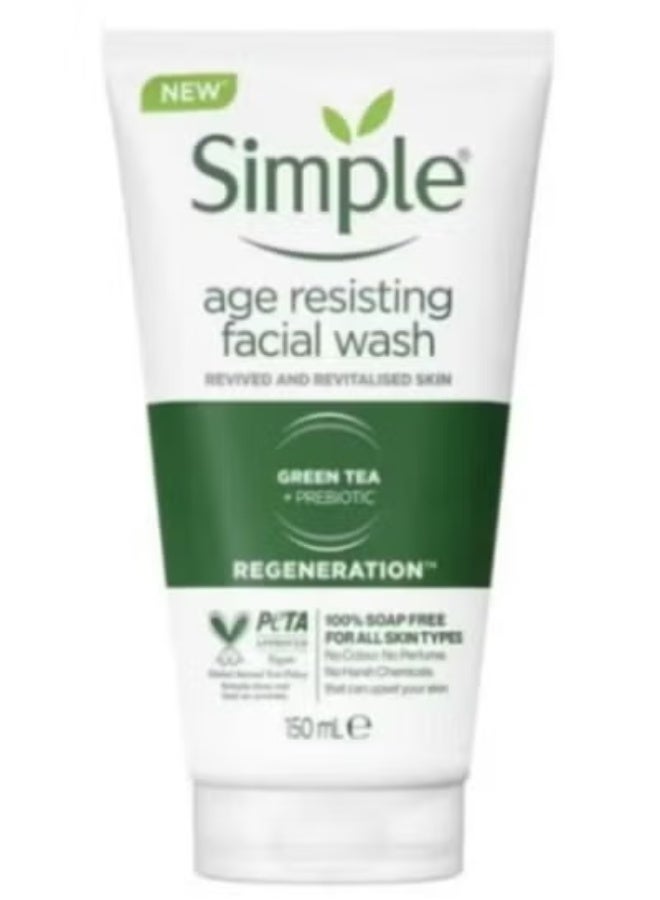 simple 2pcs of Simple Age Renewing Facial Wash, 150 ml - Image 2