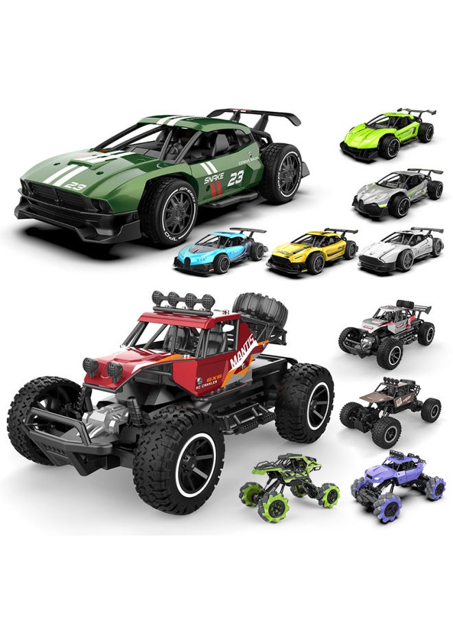 Fast Dragon Charging Electric Remote Control Car Alloy High-speed Car Racing Wireless Remote Control Sports Car Off-road Vehicle Model Toy Cross-border-Color:SL-6002 Yellow (Chinese Electricity Supplier Color Boxed: USB Charging Line/body Battery)  - Image 2