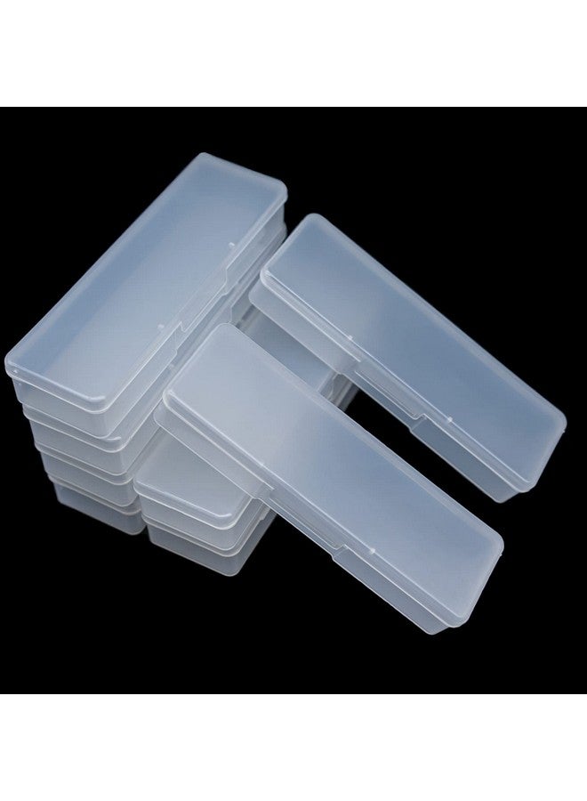 Lokyango Manicure Tool Box 8 Pieces Clear Box For Nail Tool Transparent Personal Nail Box For Manicure Plastic Nail Art Tool Box Storage Organizer Case Container For Organizing (7.1X1.96X1.18) - Image 1