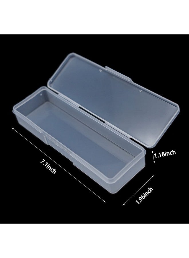 Lokyango Manicure Tool Box 8 Pieces Clear Box For Nail Tool Transparent Personal Nail Box For Manicure Plastic Nail Art Tool Box Storage Organizer Case Container For Organizing (7.1X1.96X1.18) - Image 3