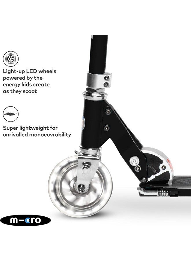 Micro Scooters | Micro Sprite LED Children's Scooter SA0225| Handlebar Adjustable | Front Suspension | Foldable | Boys & Girls | 8yrs+ | Black - Image 3