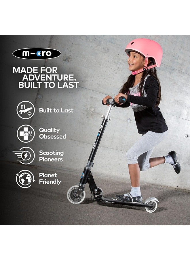 Micro Scooters | Micro Sprite LED Children's Scooter SA0225| Handlebar Adjustable | Front Suspension | Foldable | Boys & Girls | 8yrs+ | Black - Image 5