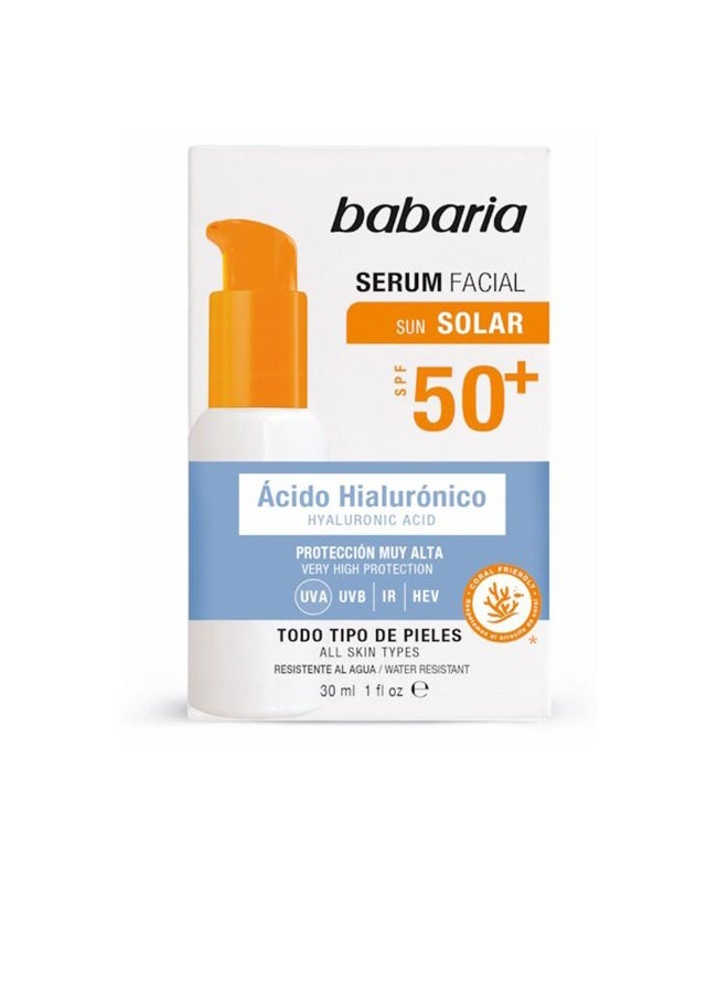 Babaria Solar Hyaluronic Acid Facial Serum SPF50+ 30ml - Image 1
