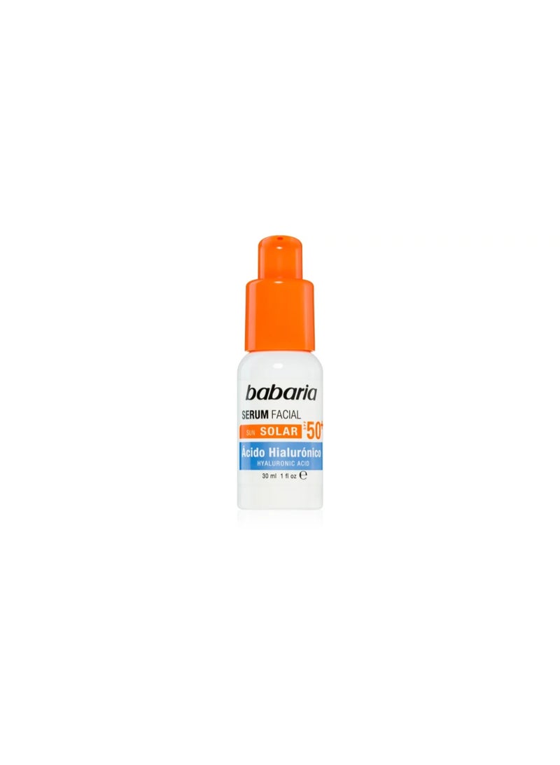 Babaria Solar Hyaluronic Acid Facial Serum SPF50+ 30ml - Image 2
