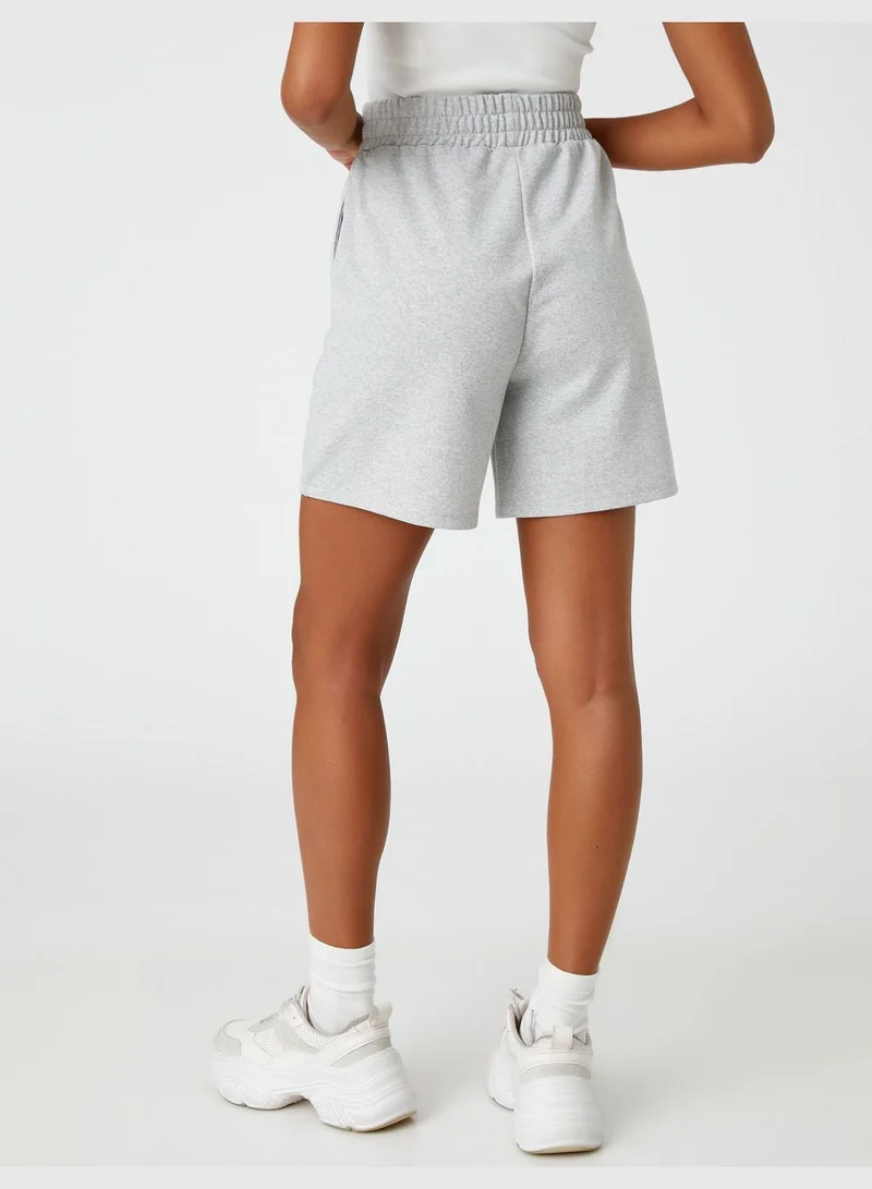 KOTON Elastic Waist Pocket Detail Mini Shorts