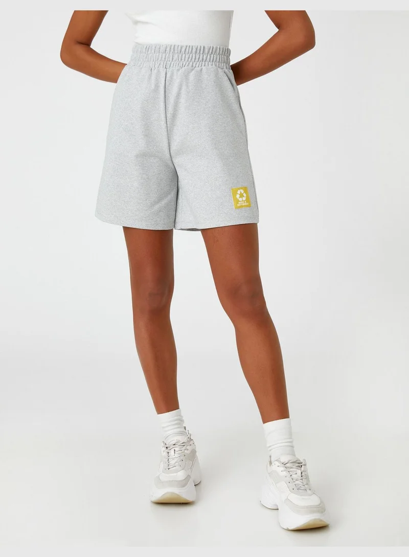 KOTON Elastic Waist Pocket Detail Mini Shorts