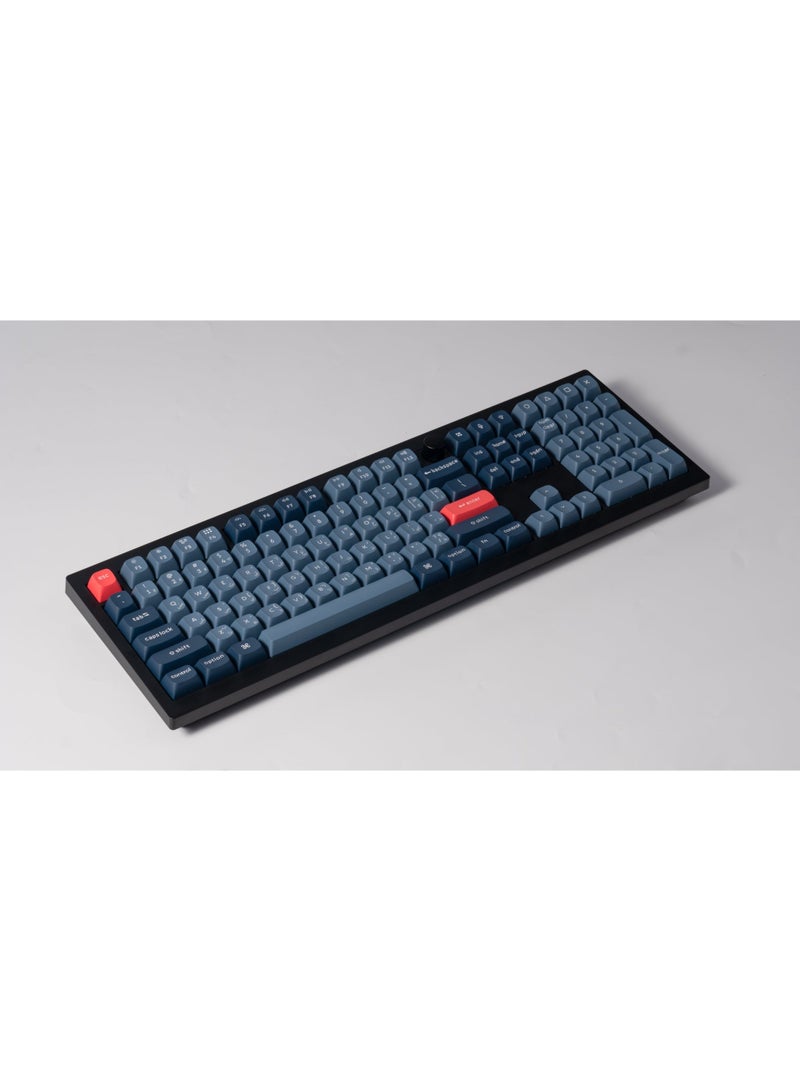 Keychron V6 Max Wireless Mechanical Keyboard, Full-Size 100%, Gateron Jupiter Red Switches, Tri-Mode (2.4GHz, Bluetooth, Wired), English-Arabic Layout, Black - Image 2