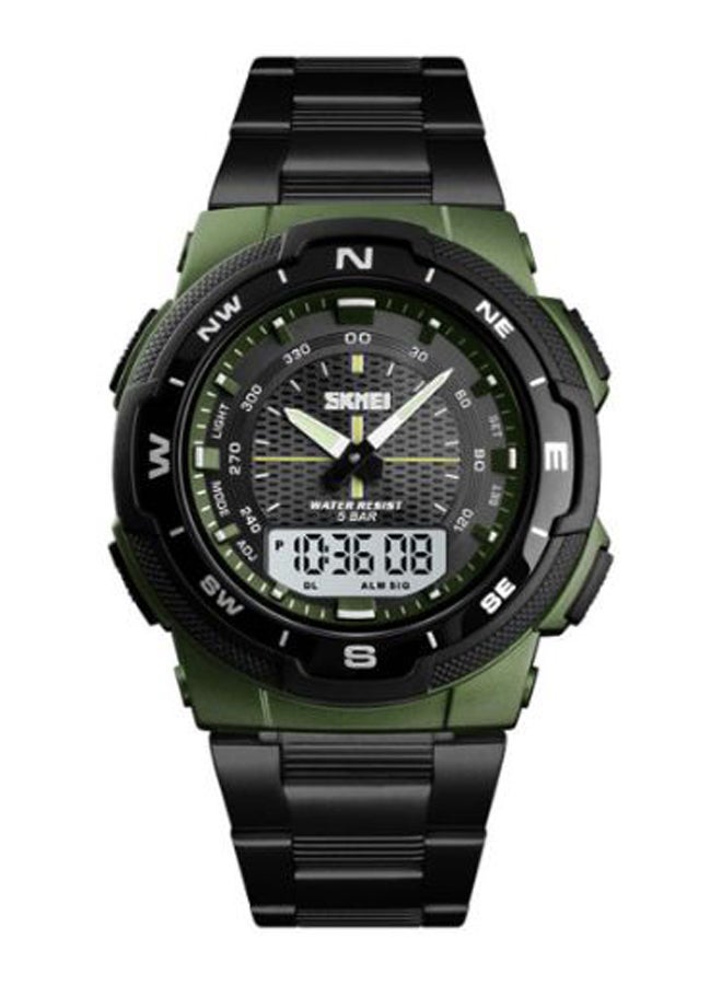 men Metal Analog  Digital Watch 1370 - 49 mm - Black - Image 1