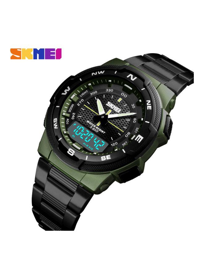 men Metal Analog  Digital Watch 1370 - 49 mm - Black - Image 3