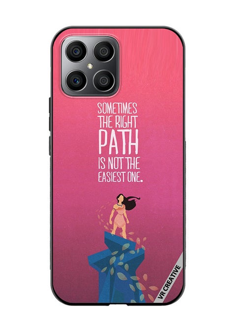 Protective Case Cover For Honor X8 Sometimes The Right Path Design Multicolour