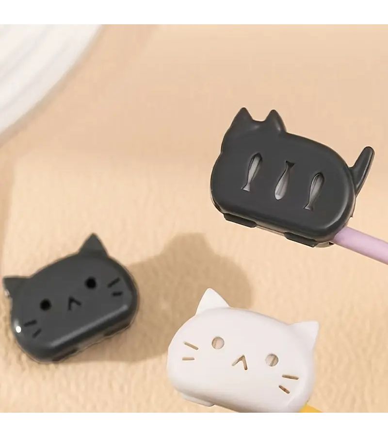 2pcs White Portable Cat Toothbrush Protectors for Travel Home Use - Image 3