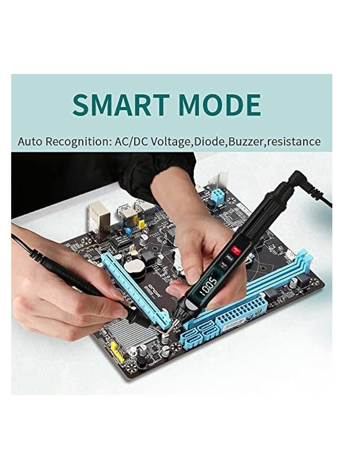 erorex Hadheld Digital Multimeter Electric Test Pen Professional Voltage Current Resistance Diode Continuity Test True RMS Automatic Measurement Tester Live Wire Recognition Meter - Image 3