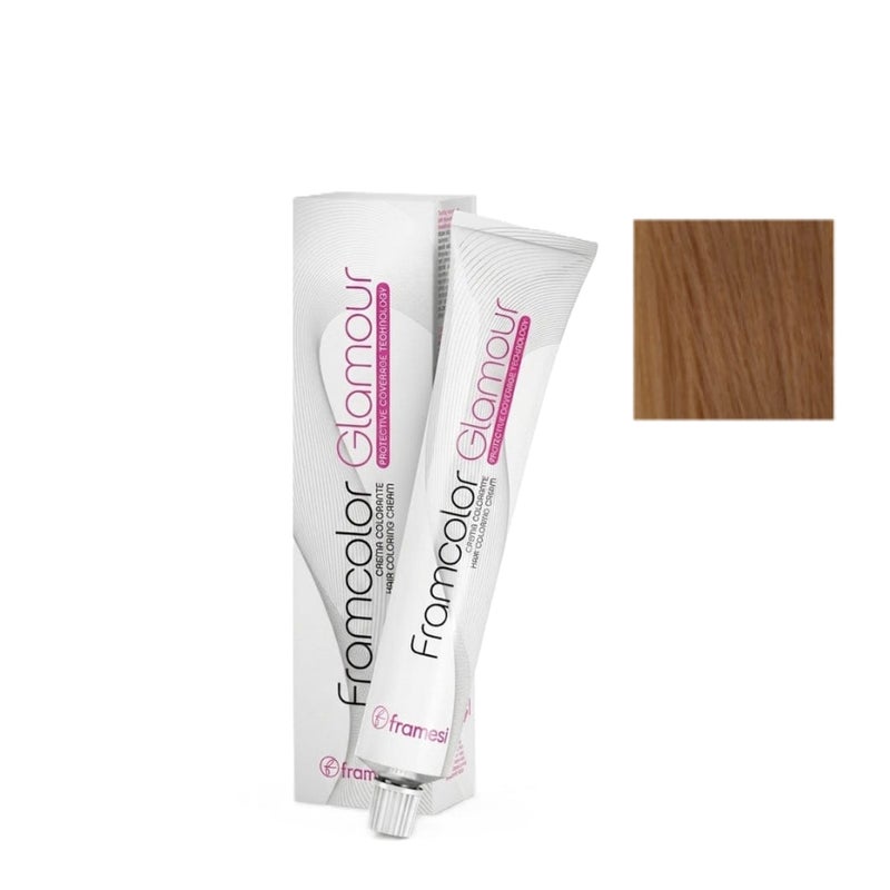 Framesi Morphosis Framesi Framcolor Glamour 8.46 Light Amber Blonde Hair Coloring Cream - 100ml Ounce - Image 1